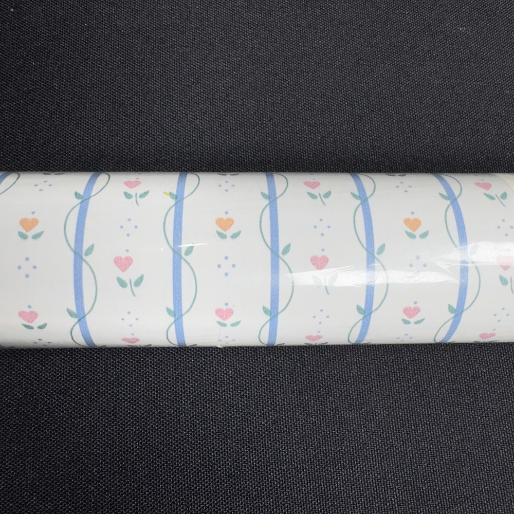 NOS 1989 Rubbermaid Con-Tact Paper Petite Floral Hearts 3yds x 18" Cottagecore